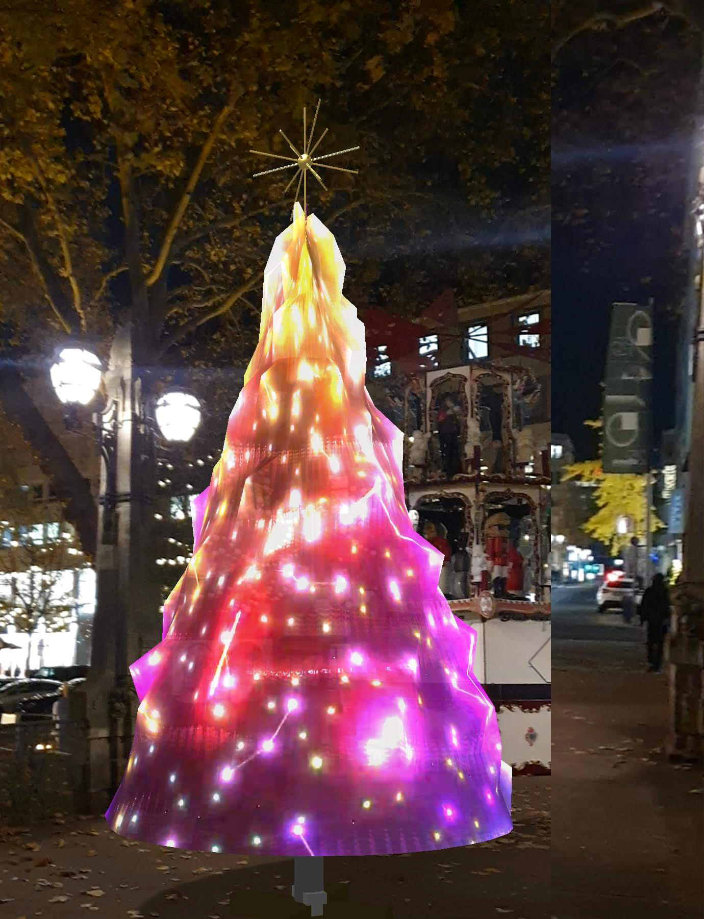 Moderner AR-Weihnachtsbaum 